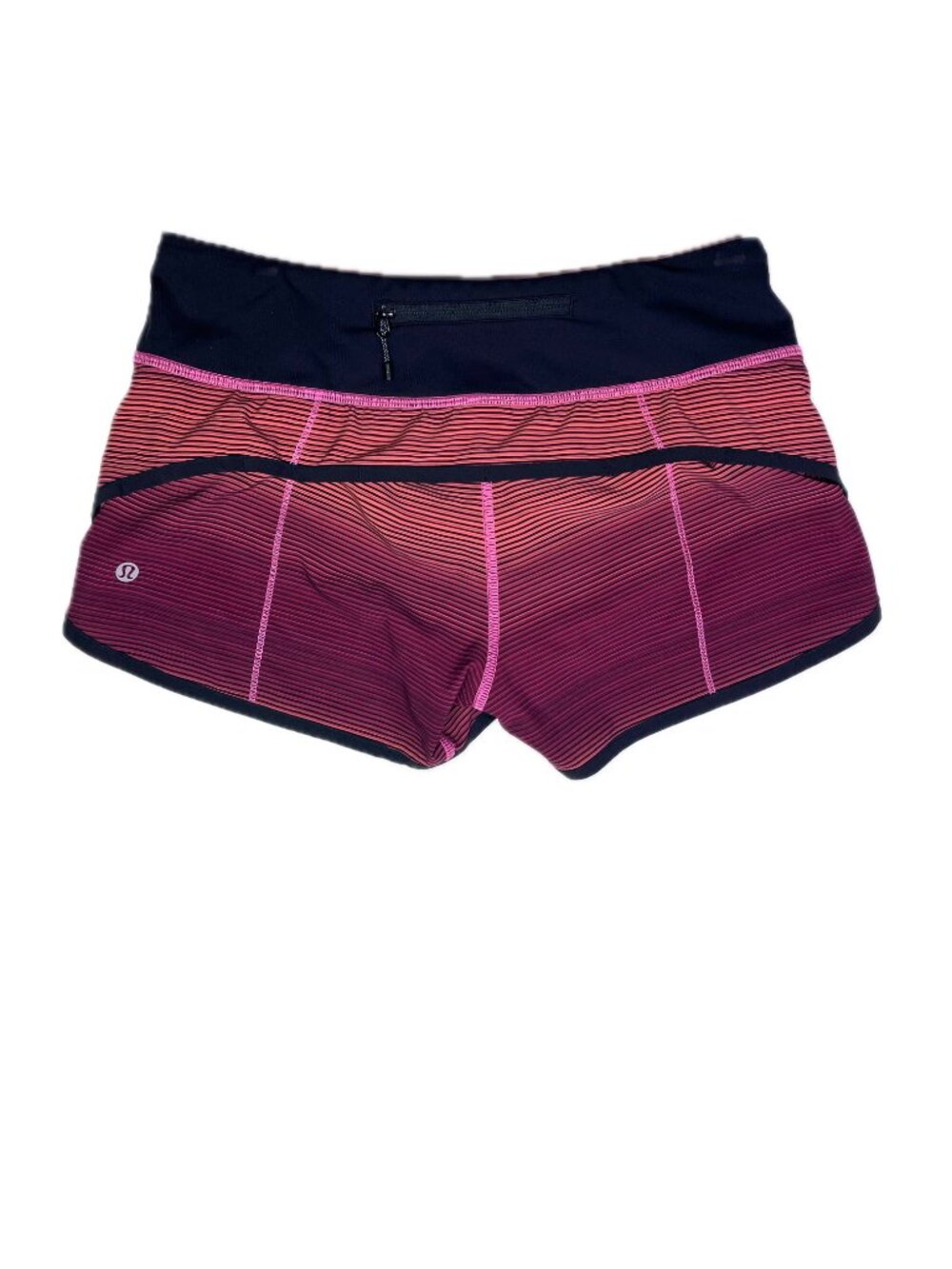 Lululemon Size 4 Speed Short Simply Radiant Pink Paradise Black Lined